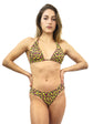 Monokini Fascia - Leopard giallo e fucsia