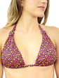 Top Triangolo - Leopard fucsia e giallo