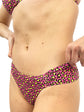 Monokini Fascia - Leopard fucsia e giallo