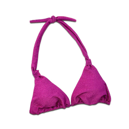 Top Triangolo - Lurex fucsia