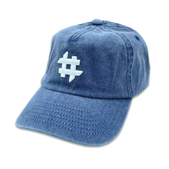 Cappello con visiera - vintage denim