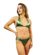 Monokini Fascia - Lurex verde