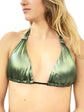 Top Triangolo - Lurex verde